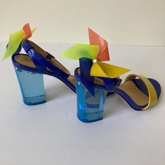Katy Perry Collections The Pinwheels Heels Size 5.5 Colorful Fun Sandals Shoes - Picture 9 of 12